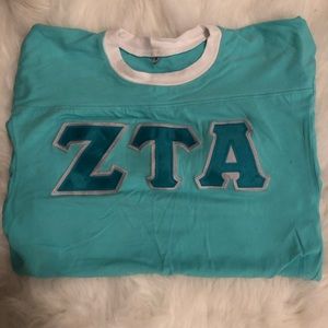 Zeta Tau Alpha raised letter jersey!!